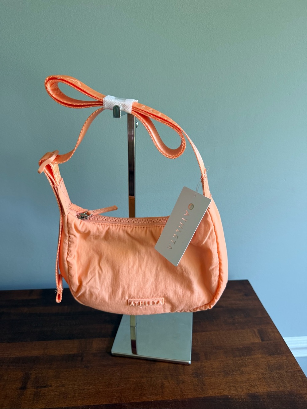 ATHLETA All About Mini Crescent Crossbody Papaya